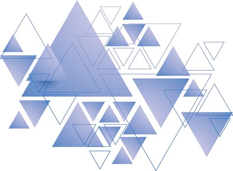 Download Triangle Geometry Blue Aesthetic Shapes Png Image With No