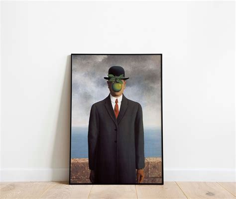 The Son Of Man Rene Magritte Art Print Poster Etsy