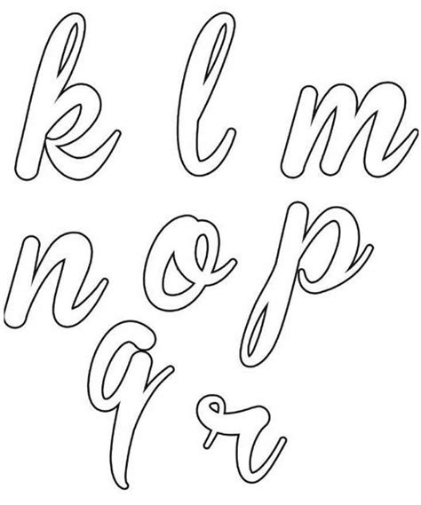 Las letras son muy utilizadas ya sea para realizar tatuajes, cartelería, graffitis seleccionamos varios moldes de letras en mayúscula para trabajar los docentes en el aula, hacer. Moldes de letras cursiva - KLMNOPQR | Letras de mão do ...