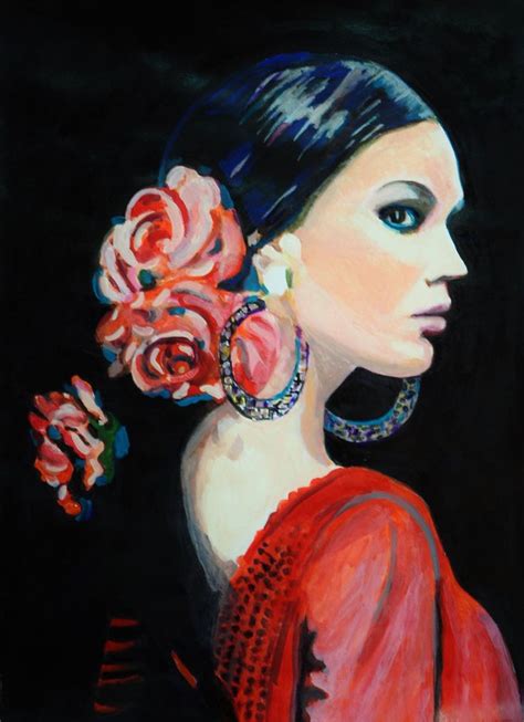 Flamenco Dancer 72 X 51 Cm 2020 Acrylic Painting By Alexandra