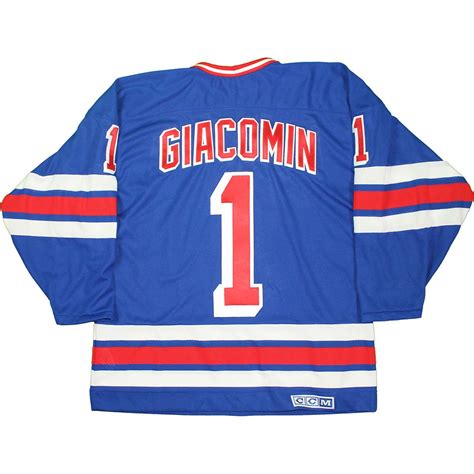 Eddie Giacomin New York Rangers Blue Jersey Uns Size L