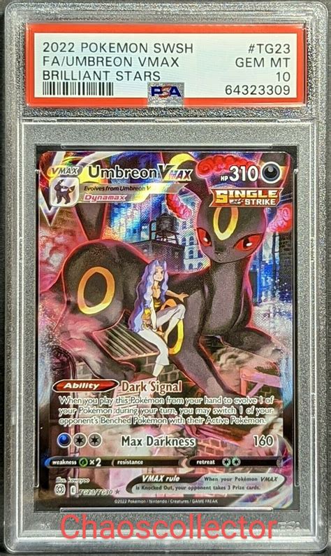 Mavin Pokemon Umbreon Vmax Tg23 Full Art Psa 10 Swsh Brilliant