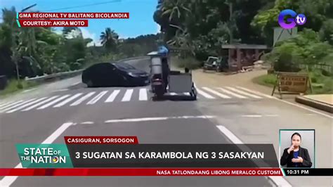 Tatlo Sugatan Sa Karambola Ng Sasakyan Sona Video Dailymotion