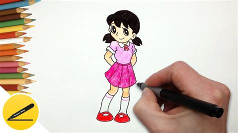 How To Draw Shizuka From Doraemon Step By Step Drawing Anime