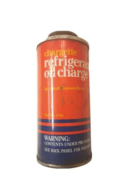 Vintage Advertising Chargette Refrigerant Oil Charge Can Unopened 25