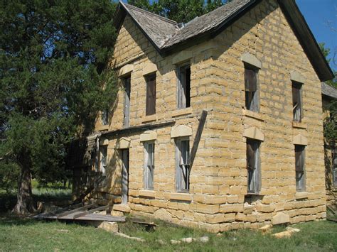 Barton County Kansas Limestone House And Old Homestead Casas De
