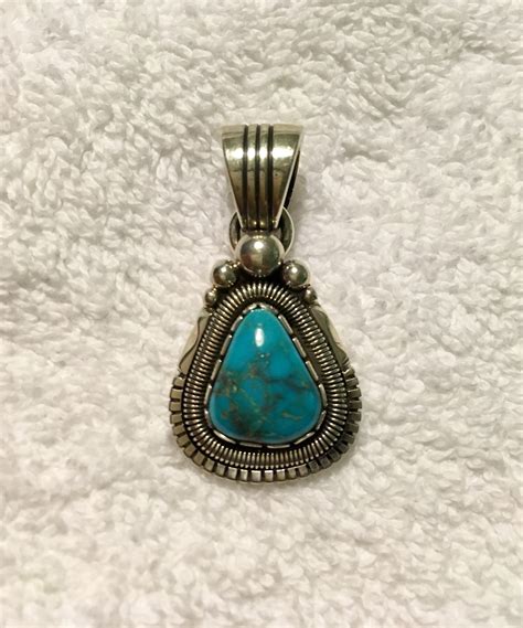 Morenci Turquoise Pendant by Will Vandever | Turquoise pendant, Morenci turquoise, Turquoise ring