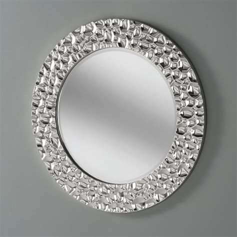Bubble Effect Chrome Silver Circle Wall Mirror Hd365