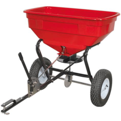 sealey tow behind feed grass and salt broadcast spreader 57kg garden equipment review