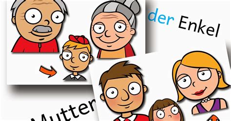 Durch den optischen anker lernen kinder schnell und einfach neue wörter kennen und prägen sich diese besser ein. Grundschule Arbeitsblätter: Familie - DaZ Material ...