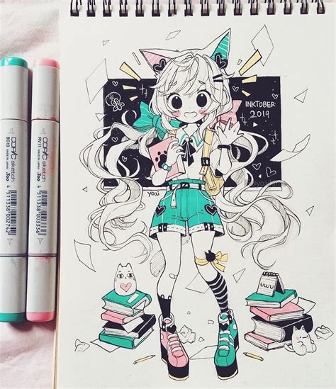 anime drawings sketches anime sketch cool drawings copic marker art copic art copic markers