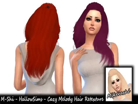 Mikerashi Cazy`s Melody Hair Retextured Sims 4 Hairs