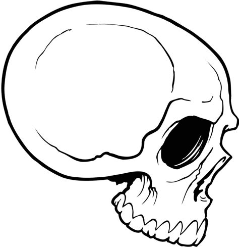 Simple And Plain Skull Coloring Pages