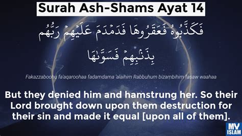 Surah Ash Shams Ayat 14 9114 Quran With Tafsir