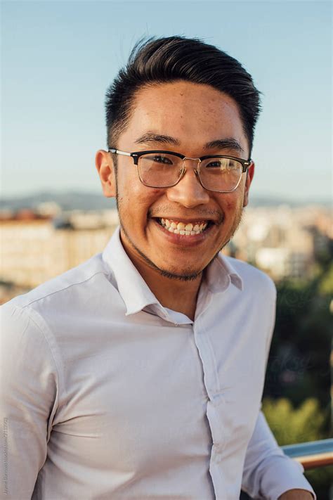 Asian Man Smiling By Stocksy Contributor Jayme Burrows Stocksy