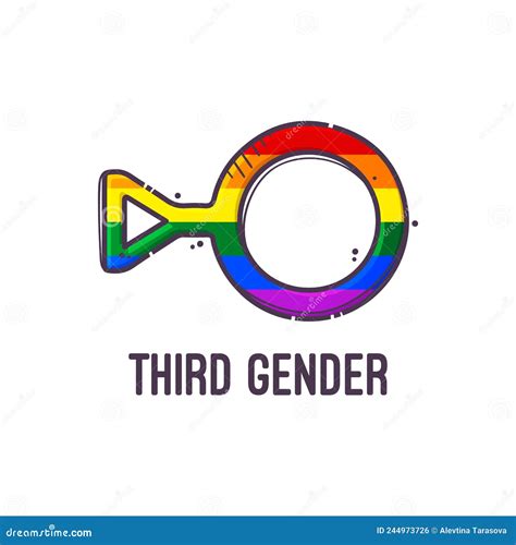 Gender Symbol Third Gender Signs Of Sexual Orientation Vector Stock Vector Illustration Of