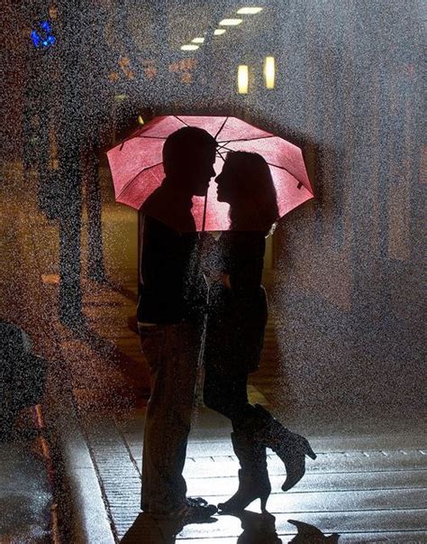 Romantic Couple In The Rain Art Pink Love Pretty In Pink Romantic Couples Cute Couples