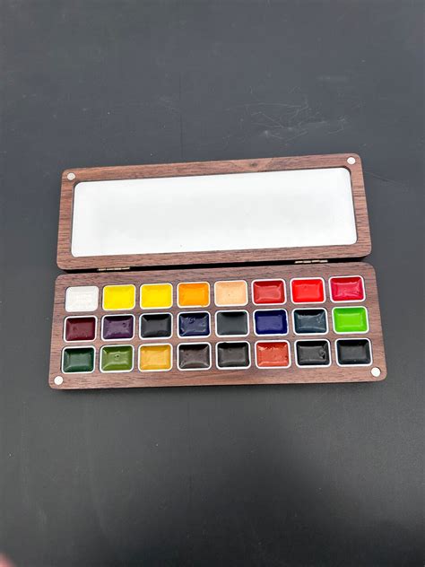 Walnut Paint Boxwatercolor Tiny Palette Natsume Etsy