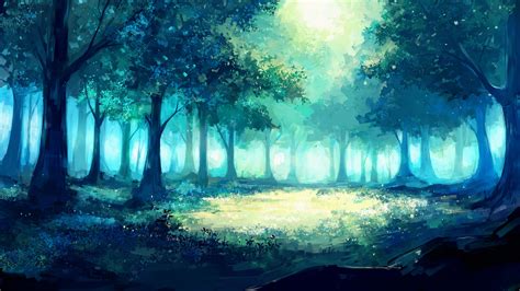 Download Forest Fantasy Tree Artwork Anime Wallpaper 1920x1080
