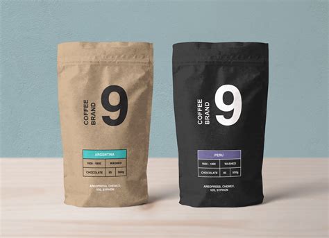 kraft paper coffee standing pouch packaging mockup psd good mockups