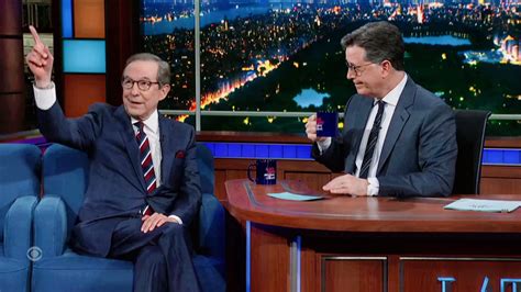 too soon chris wallace and stephen colbert mock defunct cnn and their one viewer