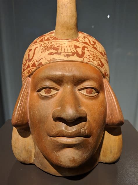 Moche Head Pottery Vessel Illustration World History Encyclopedia