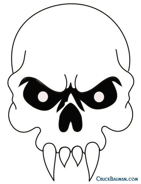 Clip art of skull tattoo outlines stock illustrations oni and kabuki traditional japanese masks with demon face. Simple Black Outline Vampire Skull Tattoo Stencil | Easy ...