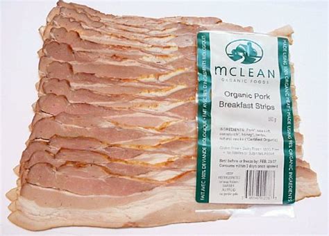 The Bacon Label Gallery McLean Organic Foods Organic Pork Breakfast Strips