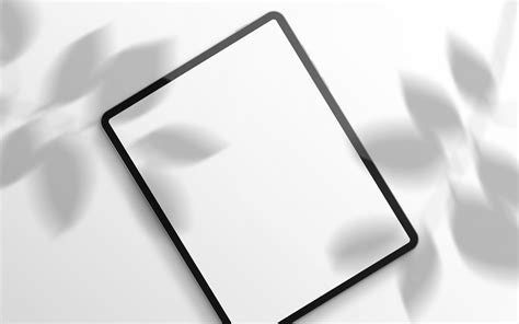 Plain White Tablet Pro With Shadows On Transparent Background 12628162 Png