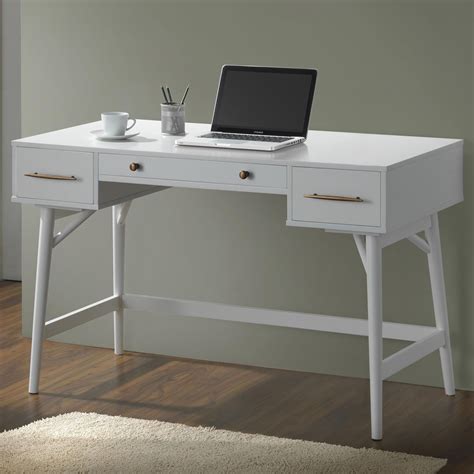 800745 White Writing Desk From Coaster 800745 Coleman Furniture