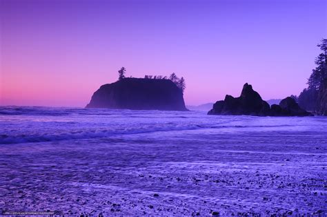 Download Wallpaper Ruby Beach Olympic National Park Sea Sunset Free