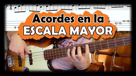 Acordes en la ESCALA MAYOR AK Clases de Bajo Eléctrico YouTube