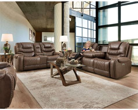 Overstock Furniture Desert Chocolate Recliner Sofa And Console Loveseat