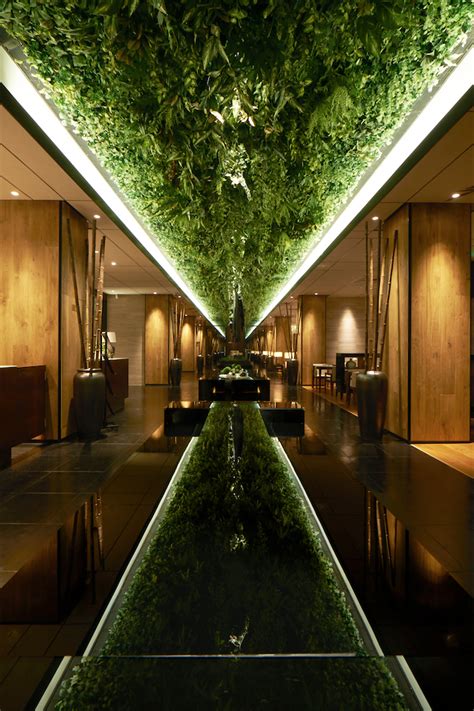 Green Ceiling See More Inspiring Images At Delightfull Eu Lobby Design Ceiling Design