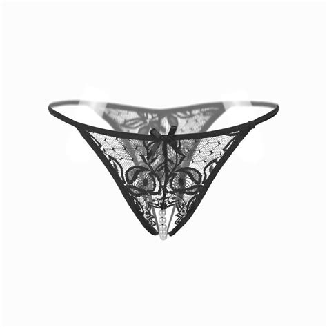 Sexy Women Lace Crotchles Thong G String Pearl Panties Lingerie Underwear T Back Ebay