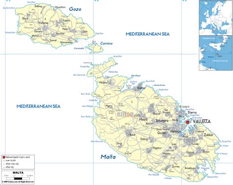 Maps Of Malta Detailed Map Of Malta In English Tourist Map Map Of
