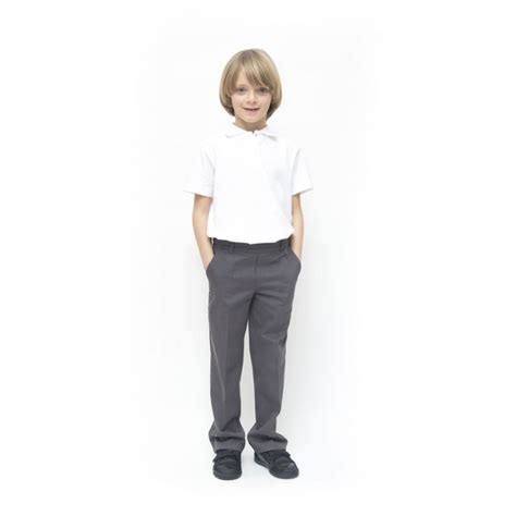Pure Cotton School Uniform Classic Fit Grey School Trousers