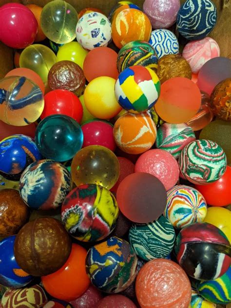 Vintage Rubber Bouncy Balls Lots Of 10 In Assorted Colors And Etsy