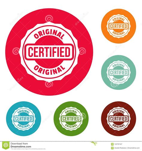 Certified Logo, Simple Style. Stock Illustration - Illustration of 