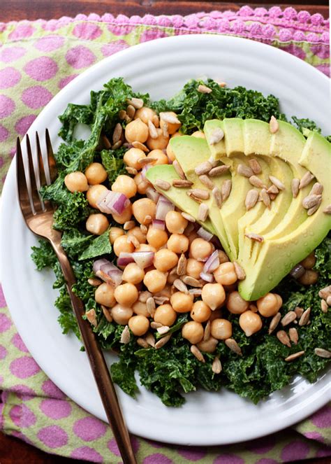 Massaged Kale Salad With Avocado And Chickpeas