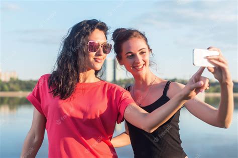 Premium Photo Women Taking Picture Of Herself Selfie At Beach Lifestyle Sunny Image Best