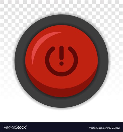 Power Switch Button On Or Off Flat Icon For Apps Vector Image