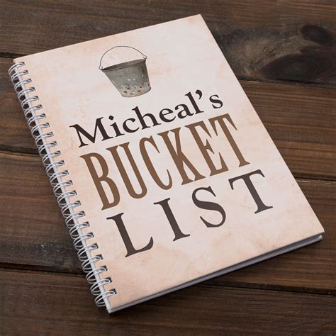 Personalised Notebook Bucket List Uk