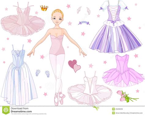 Ballerina with costumes stock vector. Image of cartoon - 25039339