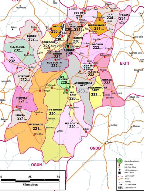 Usually, people use postal codification and zip codes for handling deliveries and mail. Osun State Zip Code Map