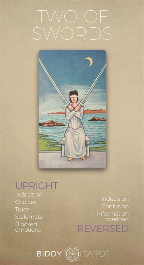 Two Of Swords Tarot Meaning Click To Learn More About This Card 2 Of