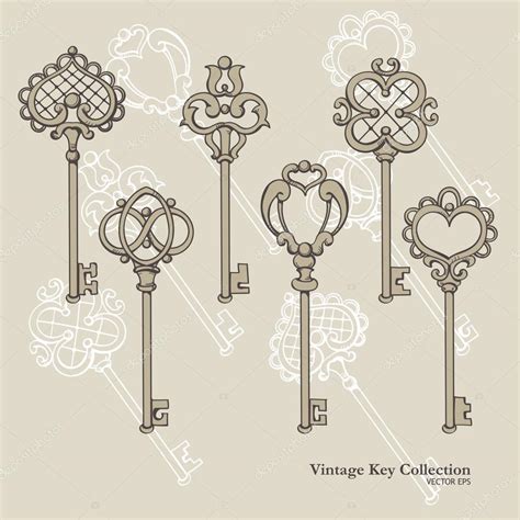 Set Of Vintage Keys Stock Vector Image By ©jelliclecat 69409351