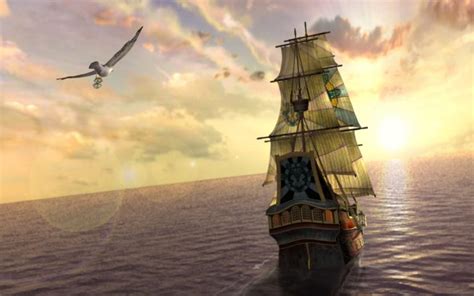 Fantasy Ship Boat Art Artwork Ocean Sea Wallpapers