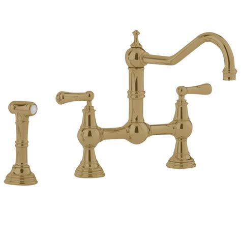 Each tap is hand built, not mass produced, to exacting standards here in the uk. Perrin & Rowe Provence Aged Brass Kitchen Sink Bridge ...