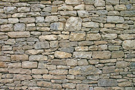 Dry Stone Wall In Derbyshire England Ground Construction Close Up Photo